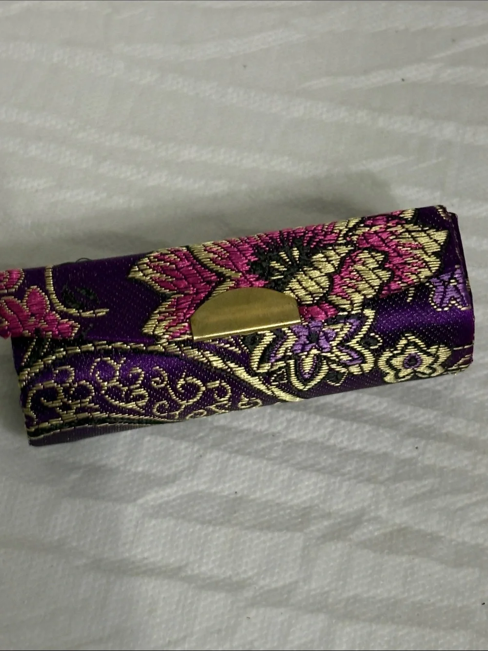 Floral Brocade lipstick case